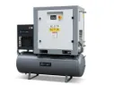 Nice Eco-010B 10 HP  Rotary Screw Compressor with 300 Litre Tank With 40 cfm Rerigerated Air Drier with Pre and After Filter attached